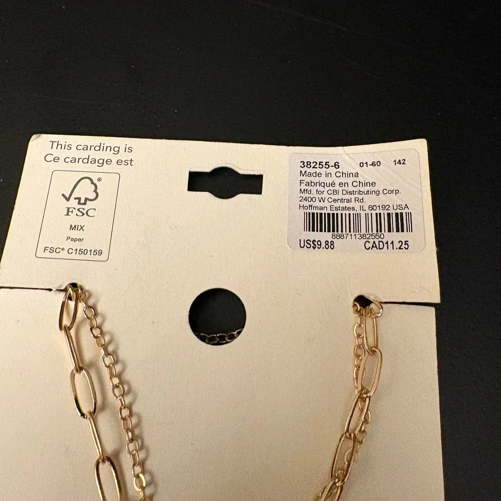 NWT Claires Gold Taurus Zodiac Layered Set of 2 Necklaces April May Gift